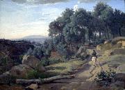 Jean-Baptiste-Camille Corot A View near Volterra Spain oil painting artist
